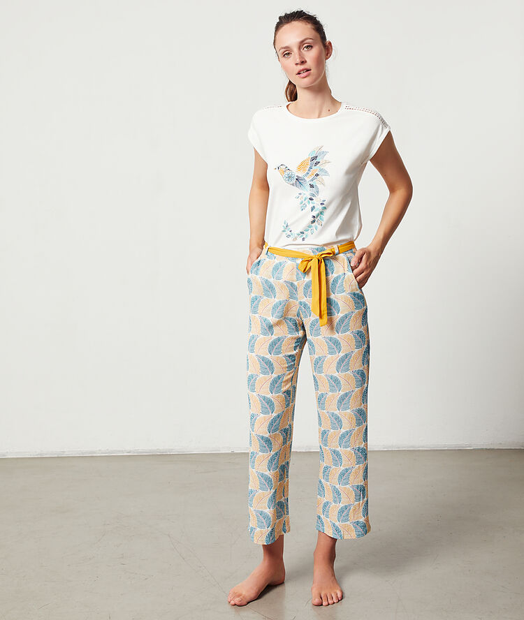 Top manches courtes ecru.