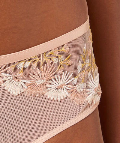 Embroidered tulle boyshorts;${refinementColor}