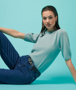 Short Sleeved Sweater;${refinementColor}
