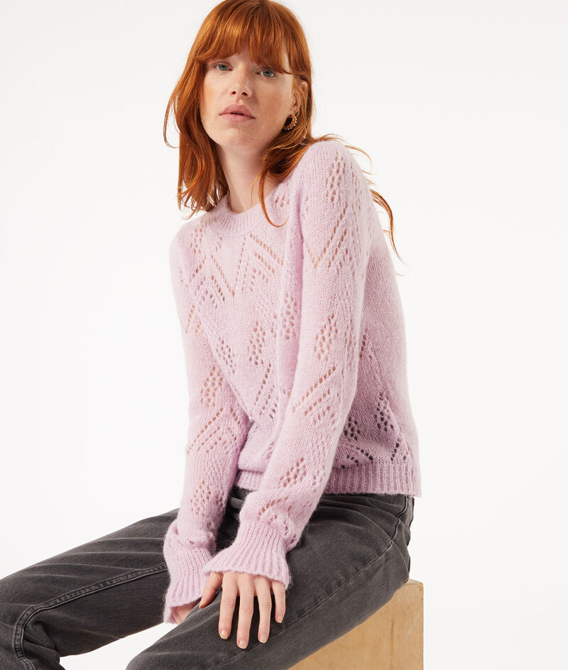 Openwork sweater;${refinementColor}