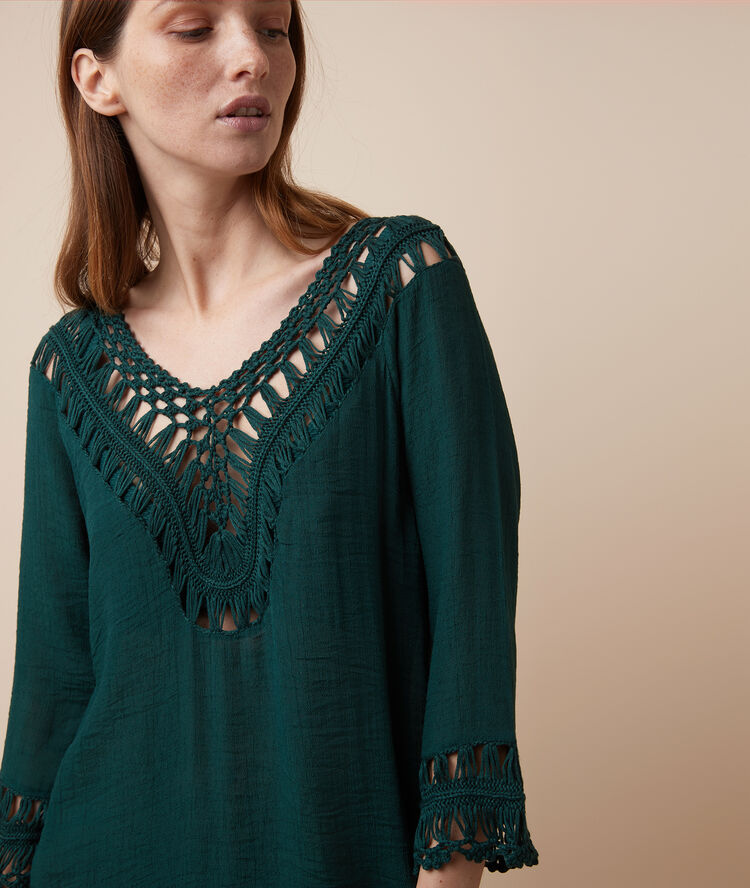 Tunique de plage vert.