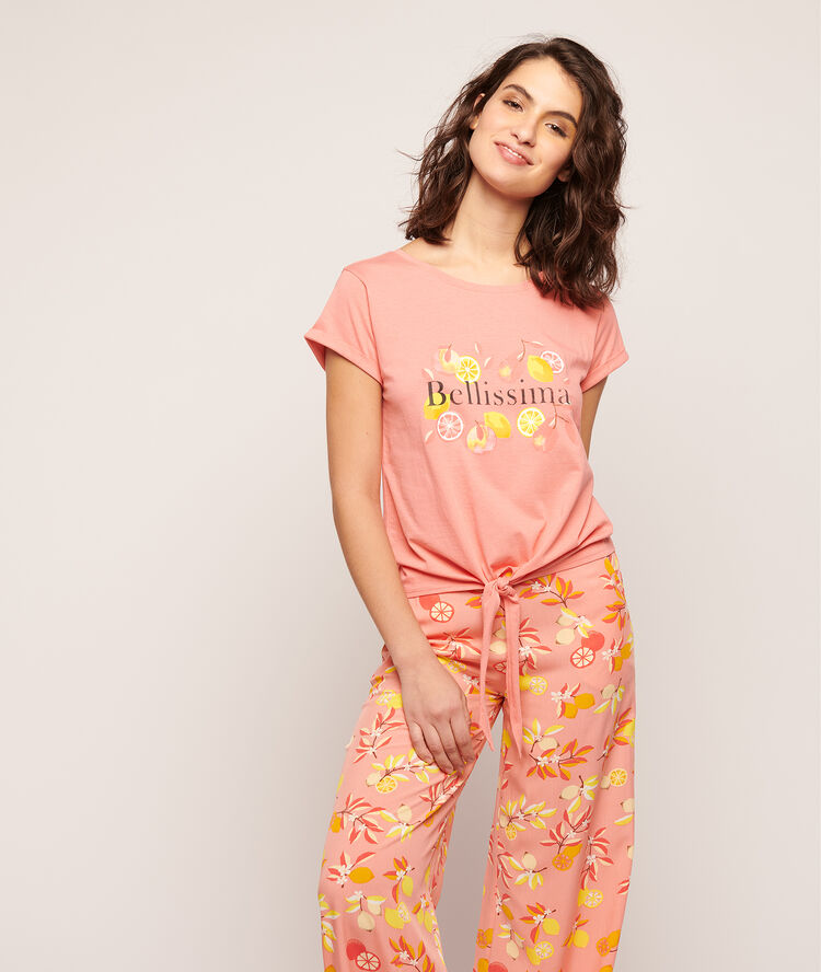 Bellissima' knotted t-shirt pink.