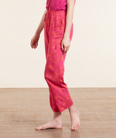 Cropped print pyjama bottoms   ;${refinementColor}