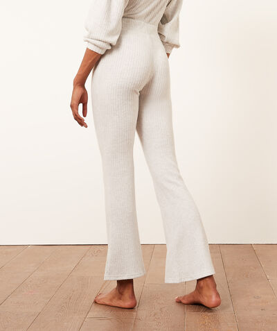 Ribbed flared trousers   ;${refinementColor}