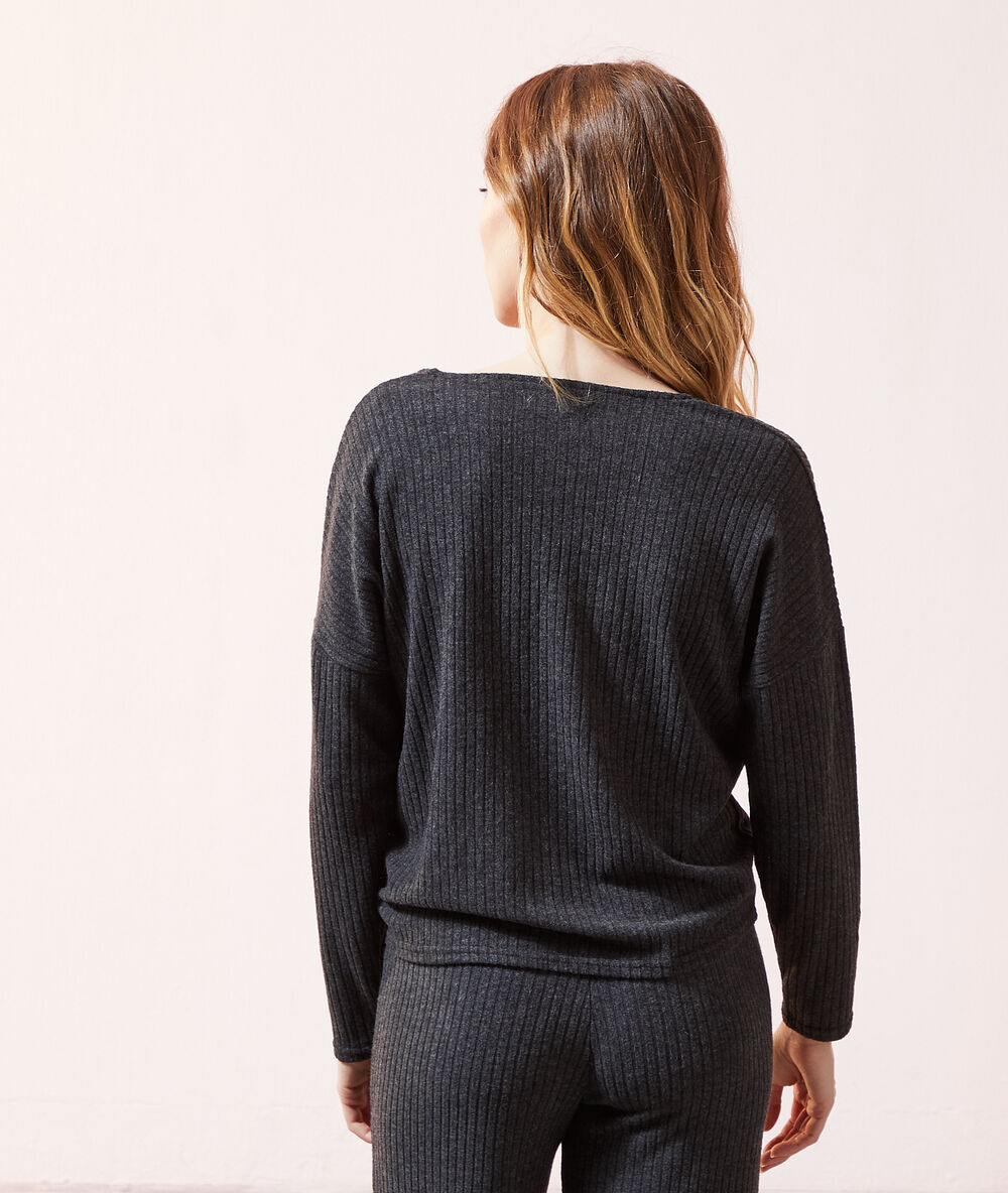 Lounge ribbed top anthracite.