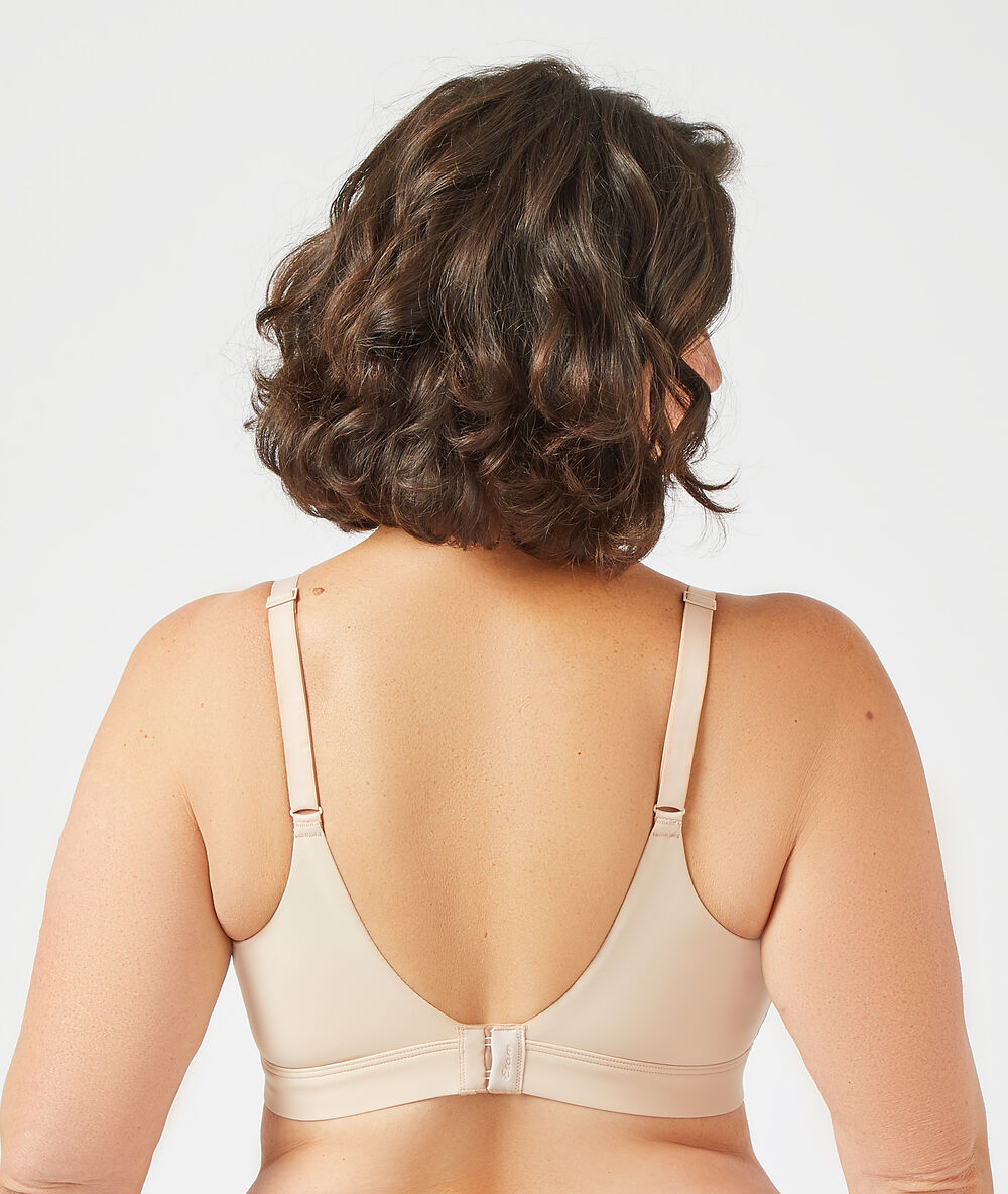 Non-wired post-masectomy triangle bra linen.