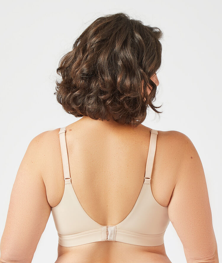 Non-wired post-masectomy triangle bra linen.
