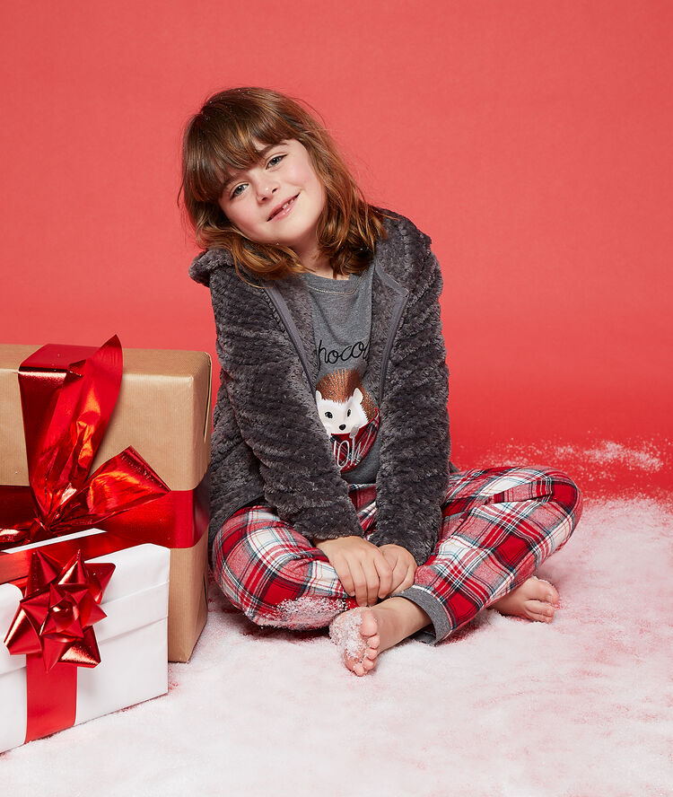 Kid three-pieces pyjama grey.