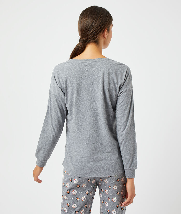 T-shirt "good food good mood" anthracite.