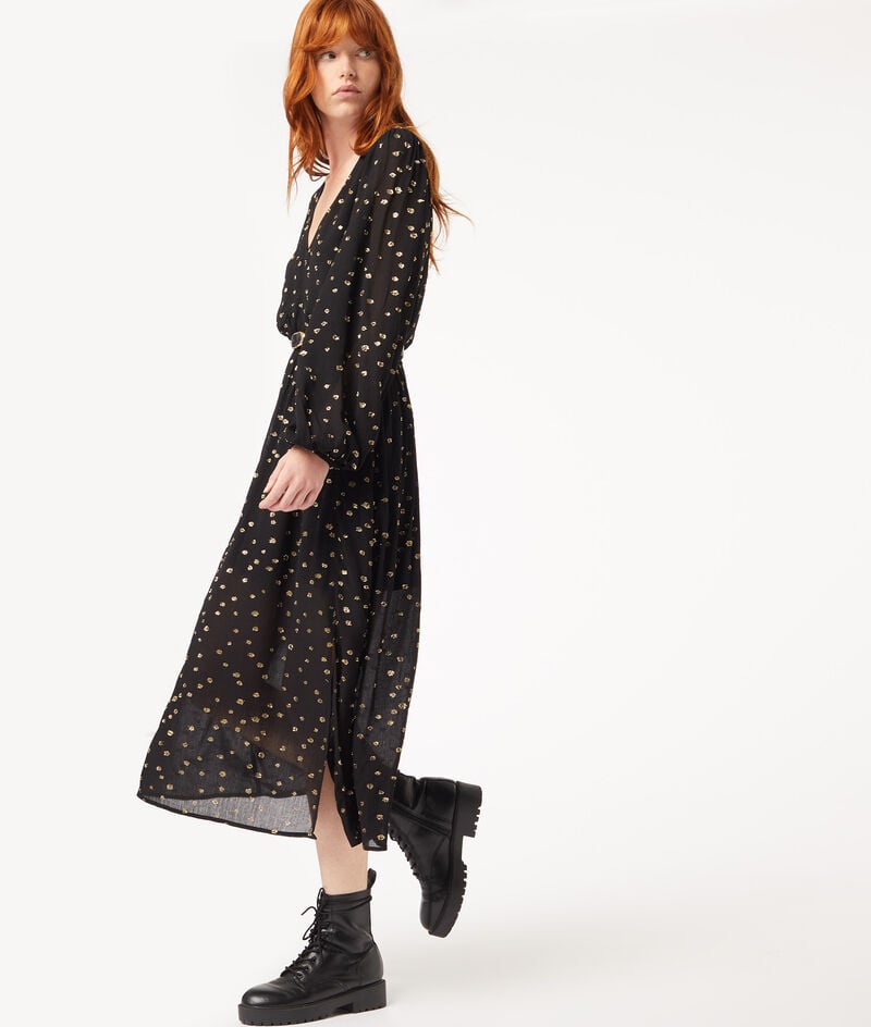 Long print dress;${refinementColor}