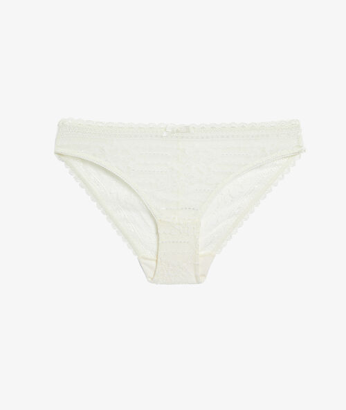 Culotte en dentelle ecru.