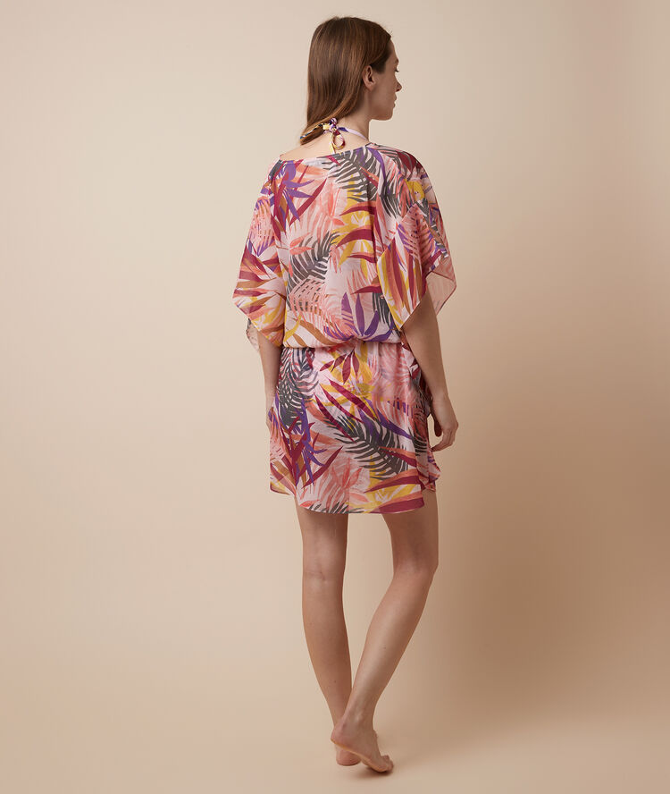 Printed beach cover-up multi.