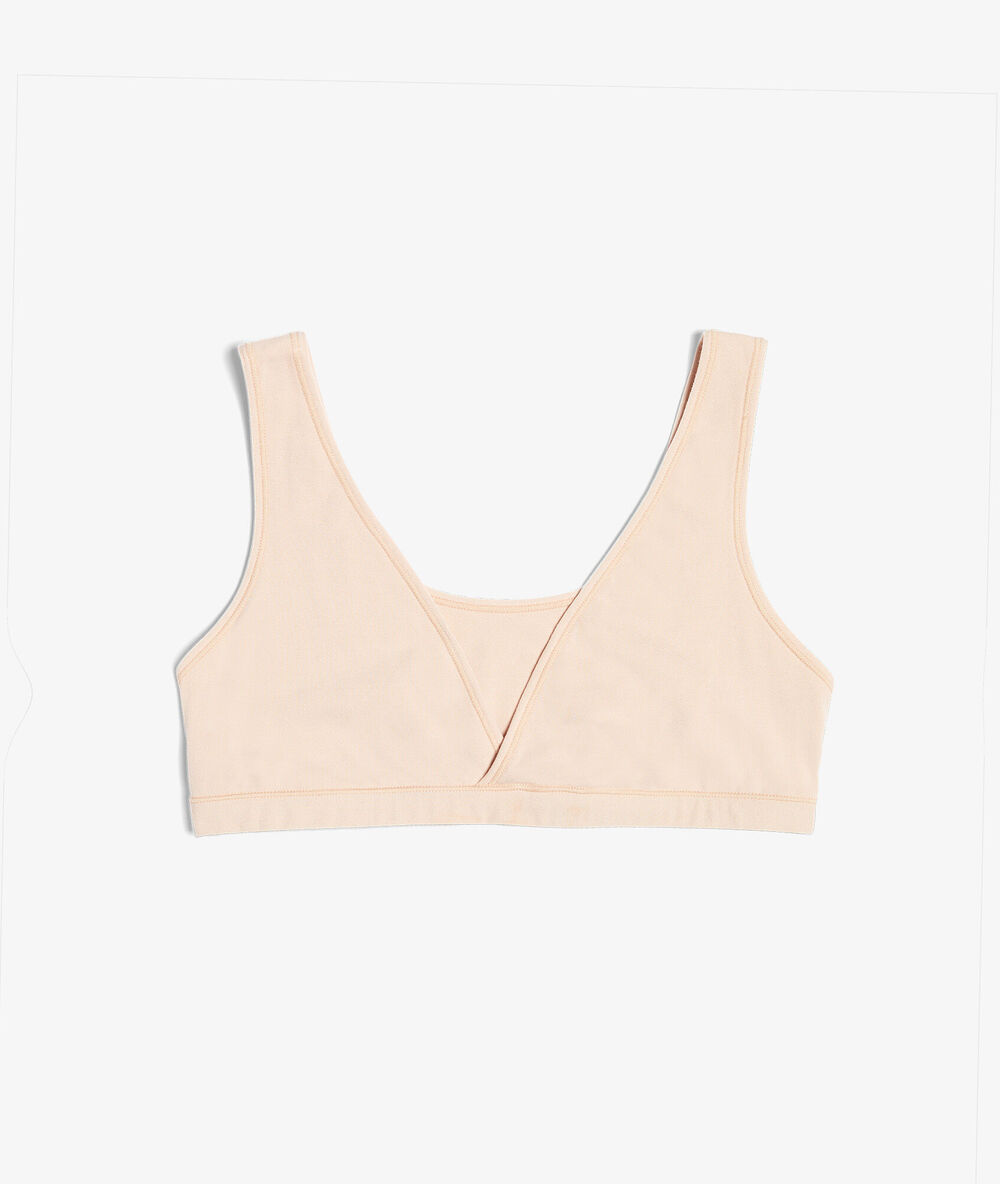 Reversible stretchy organic cotton bra linen.