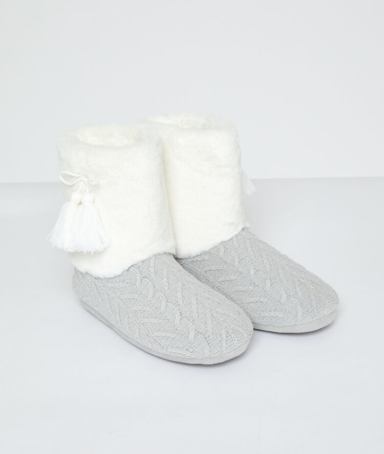 Slipper boots ecru.
