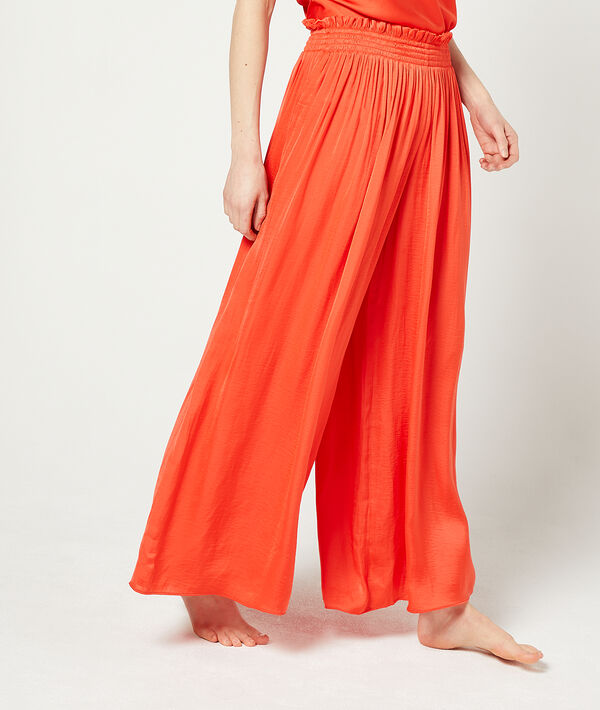 Loose trousers with smocked belt Loose trousers with smocked belt;${refinementColor}