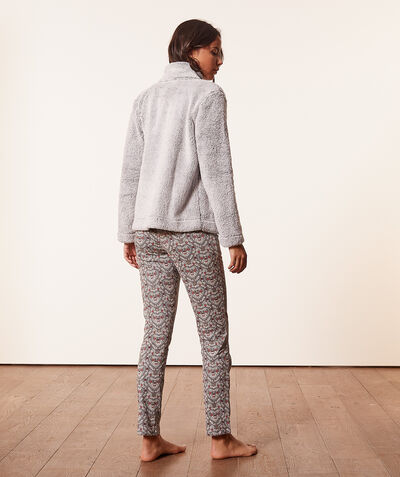 3-piece pyjama set, fleece jacket;${refinementColor}