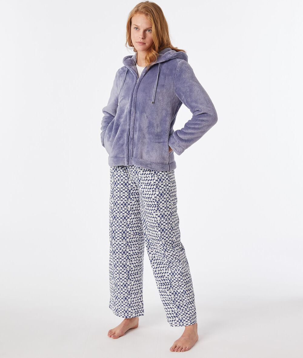 Hooded fleece jacket;${refinementColor}
