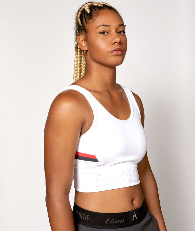 Brassi&egrave;re de training - maintien fort blanc.