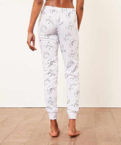 Cat print pyjama bottoms;${refinementColor}