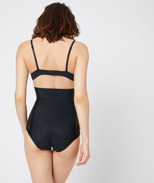 Culotte taille haute - niveau 2 : silhouette sculpt&eacute;e noir.