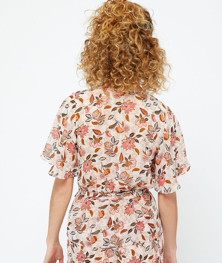 Printed crop top multicoloured.