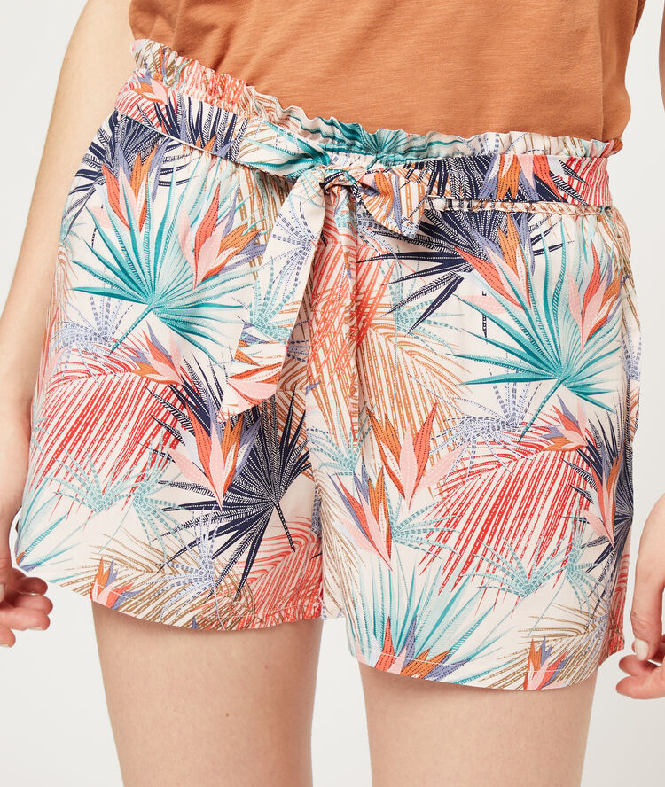 Short imprim&eacute; ecru.