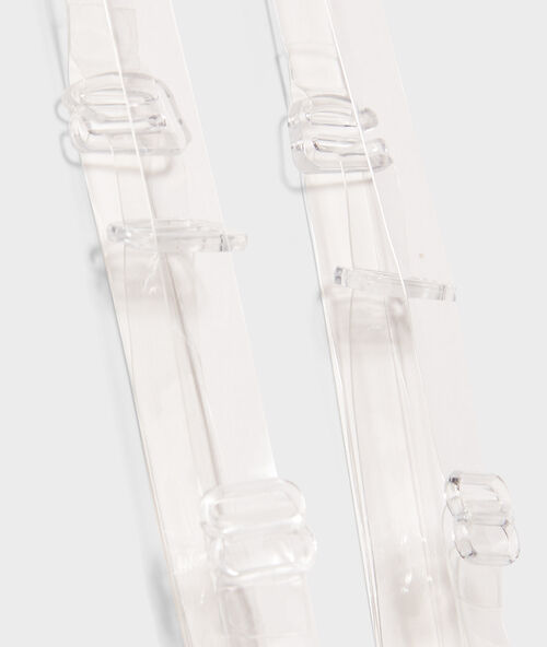 Transparent removable straps transparent.