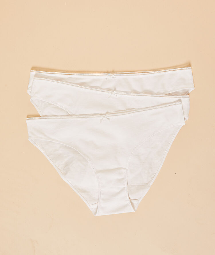 3 pack cotton knickers ecru.