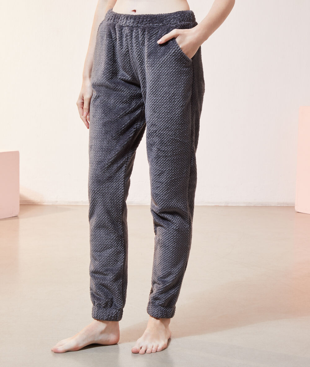 Homewear trousers charcoal grey.