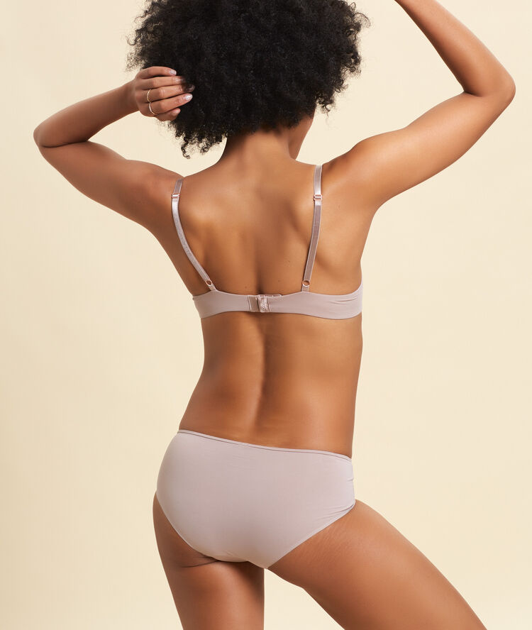 Microfibre shorts taupe.