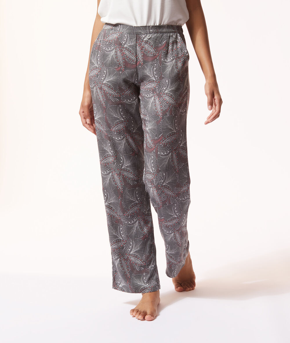 Printed pyjama bottom khaki.