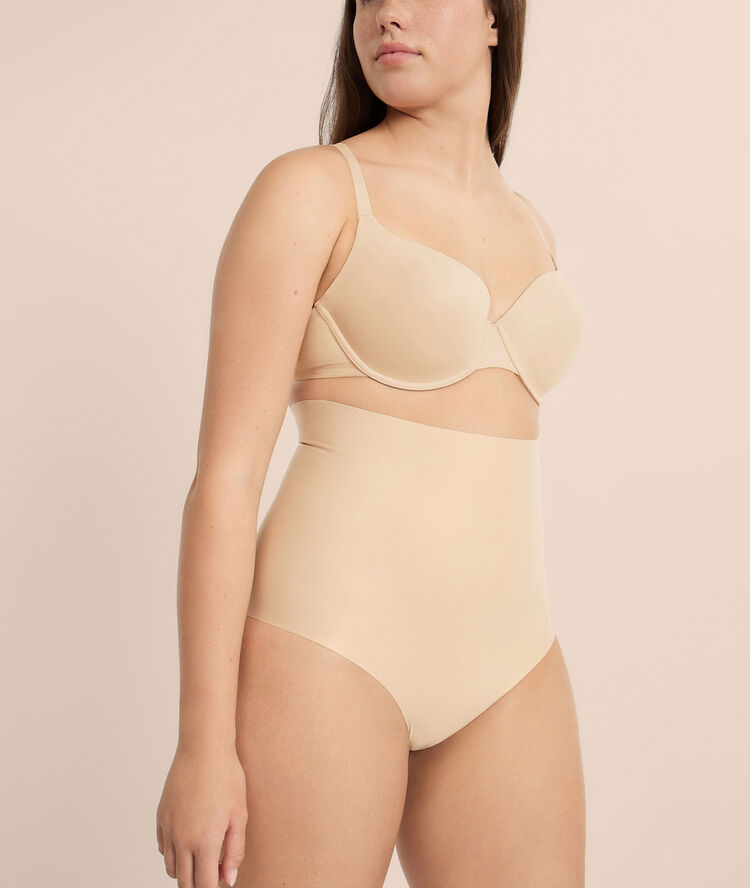 Culotte taille haute - maintien fort beige.