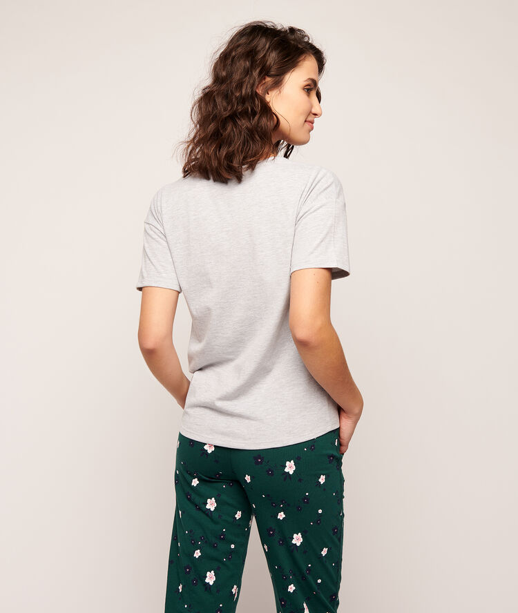 Belle de match' printed t-shirt   grey.