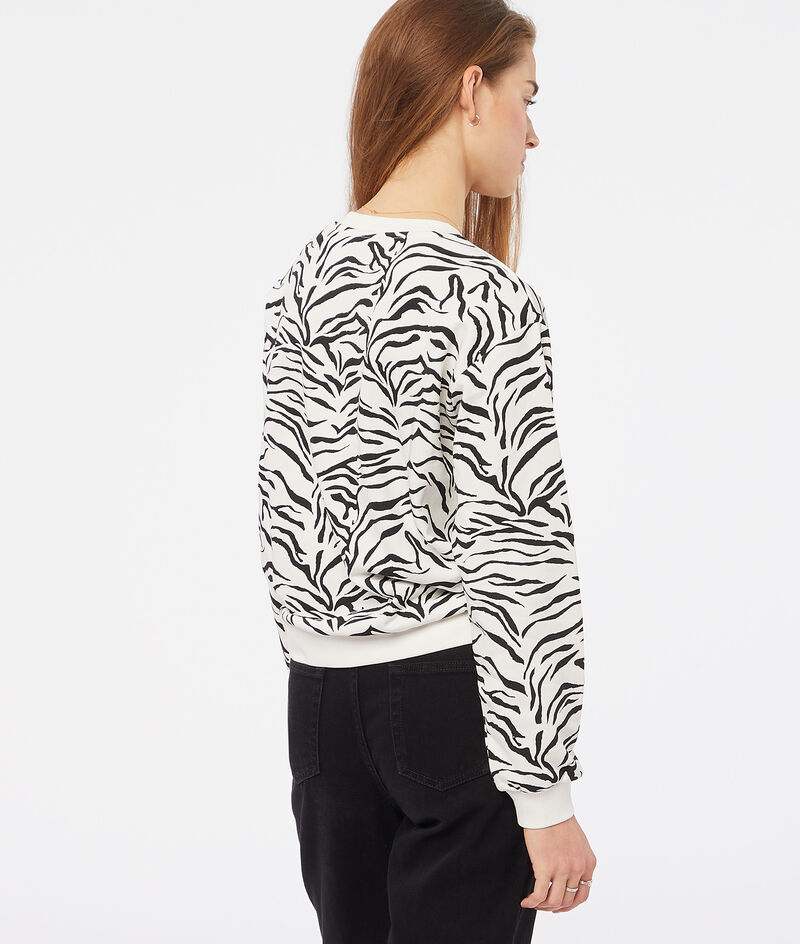 Zebra print sweatshirt;${refinementColor}