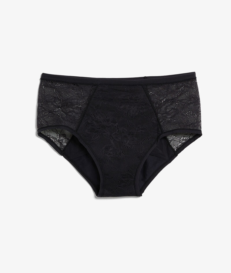 Recycled Lace High Waist Period Panty - Moderate Absorbency;${refinementColor}
