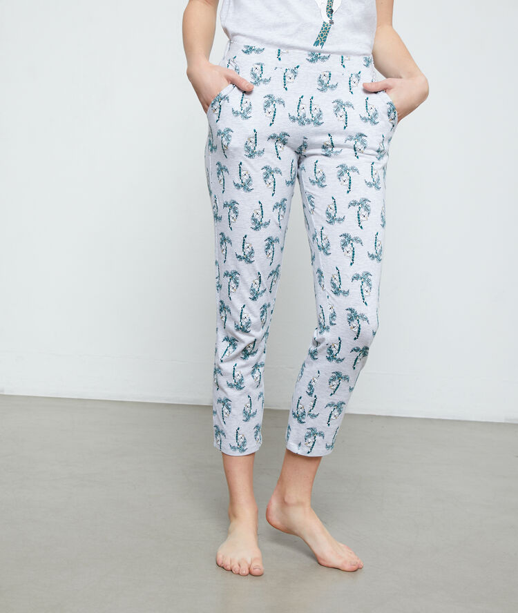 Organic cotton koalas print trousers grey.