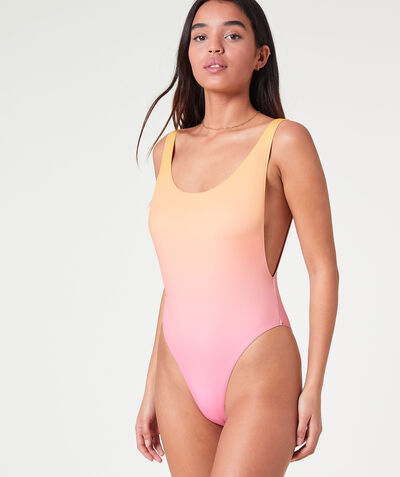 One piece backless swimsuit;${refinementColor}