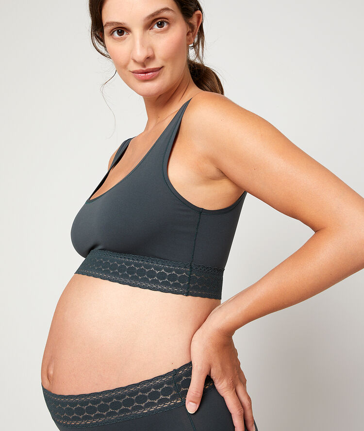 Brassi&egrave;re en microfibre kaki.