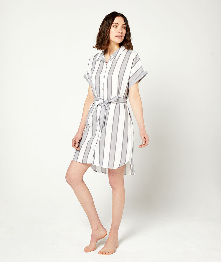 Nightdress to tie grey.