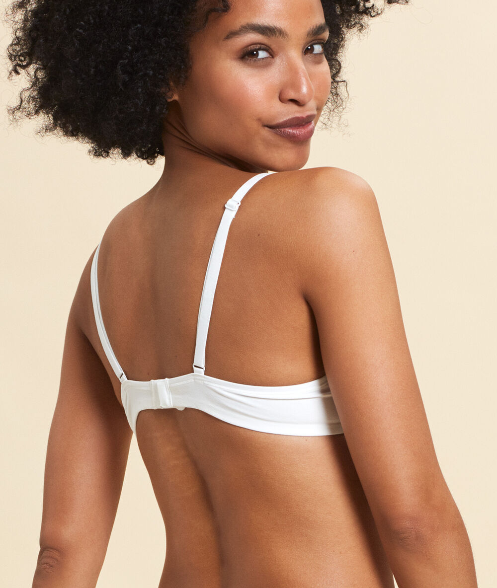 Bra n&deg;2 - push-up plunge bra  ecru.