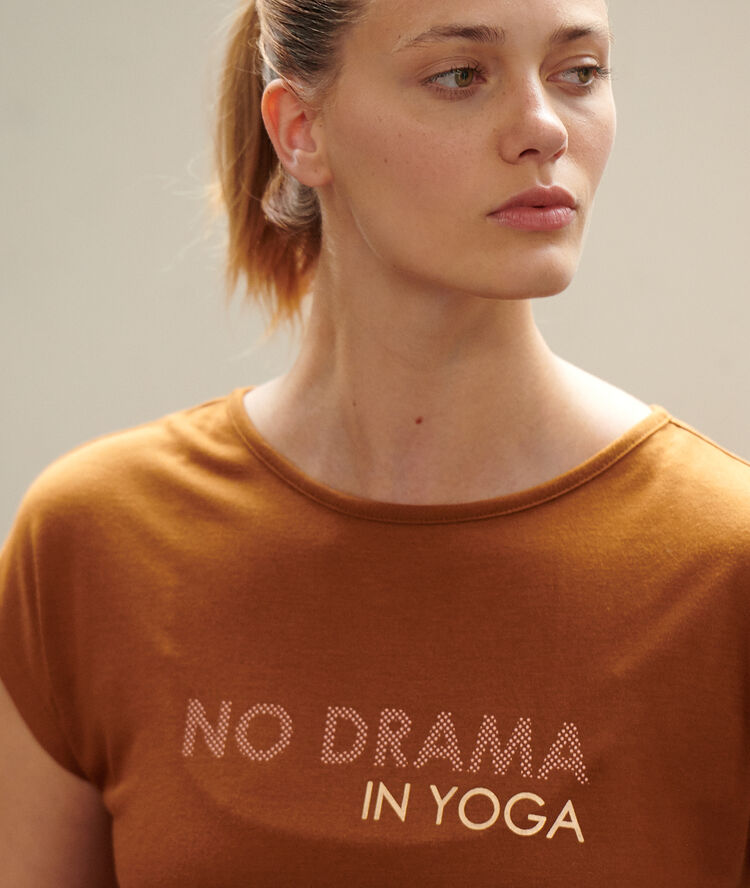 Open back sport top brown.