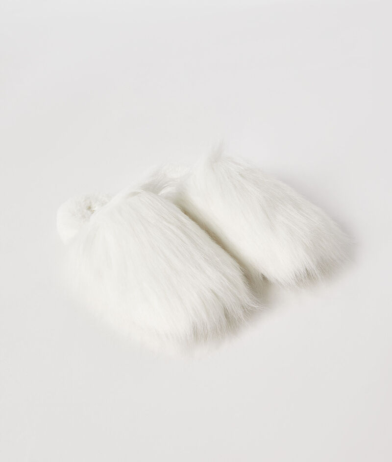 Faux Fur Mule Slipper;${refinementColor}