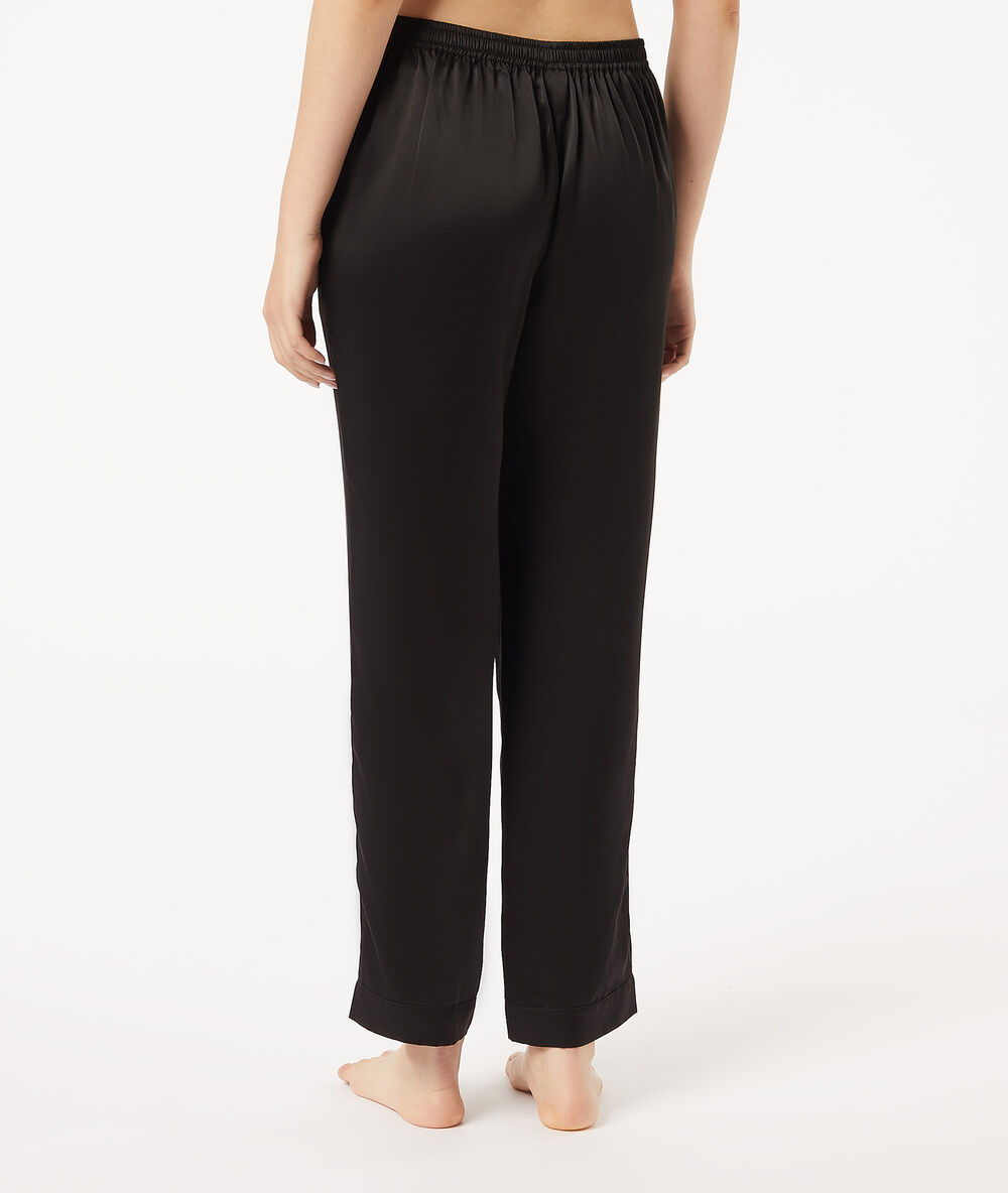 Silk trousers black.