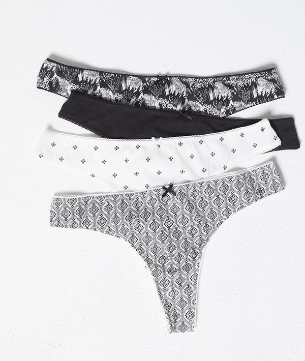 Pack of 4 cotton thongs Pack of 4 cotton thongs