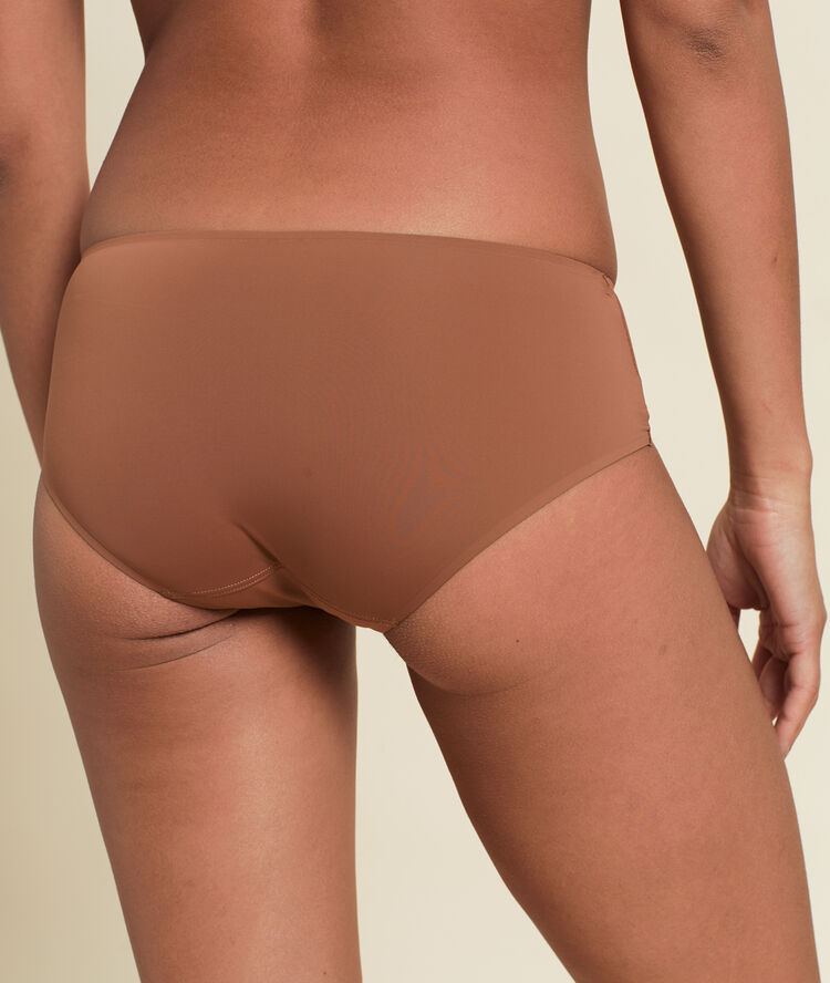 Microfiber shorty brief bronze.