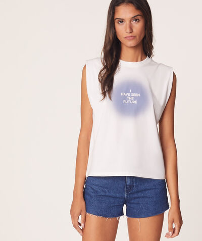 T-shirt sans manches "I have seen the future" 100% coton biologique;${refinementColor}