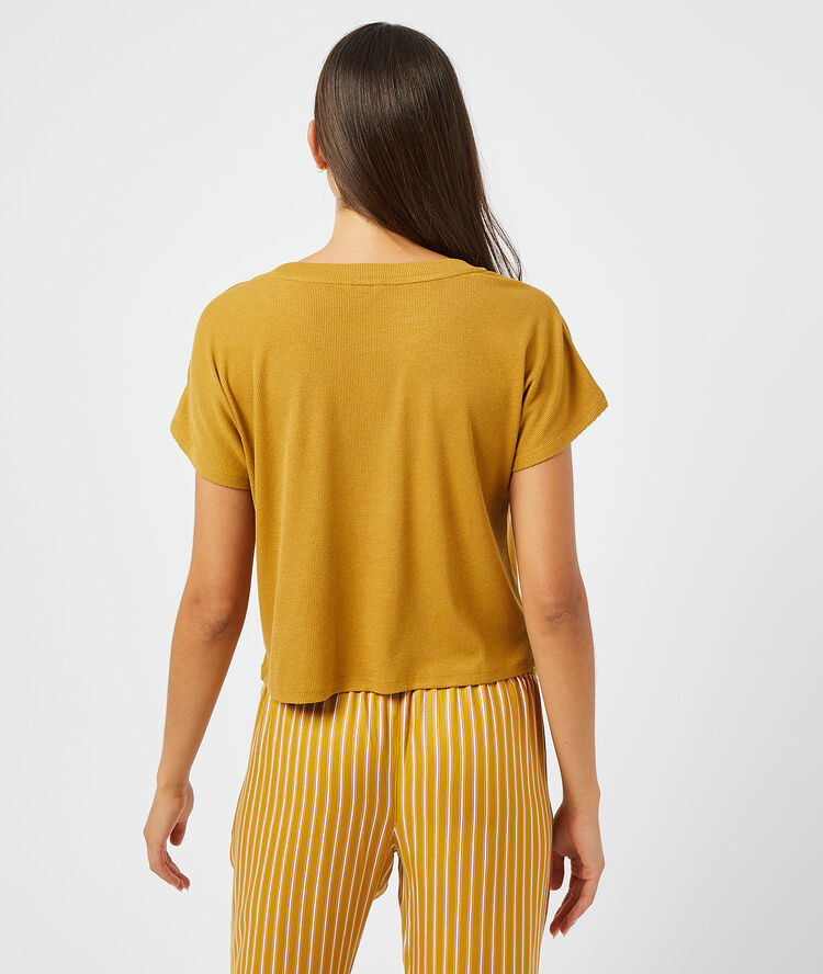 T-shirt c&ocirc;tel&eacute; anis.