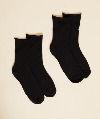 2 pares de calcetines de algodón bio;${refinementColor}