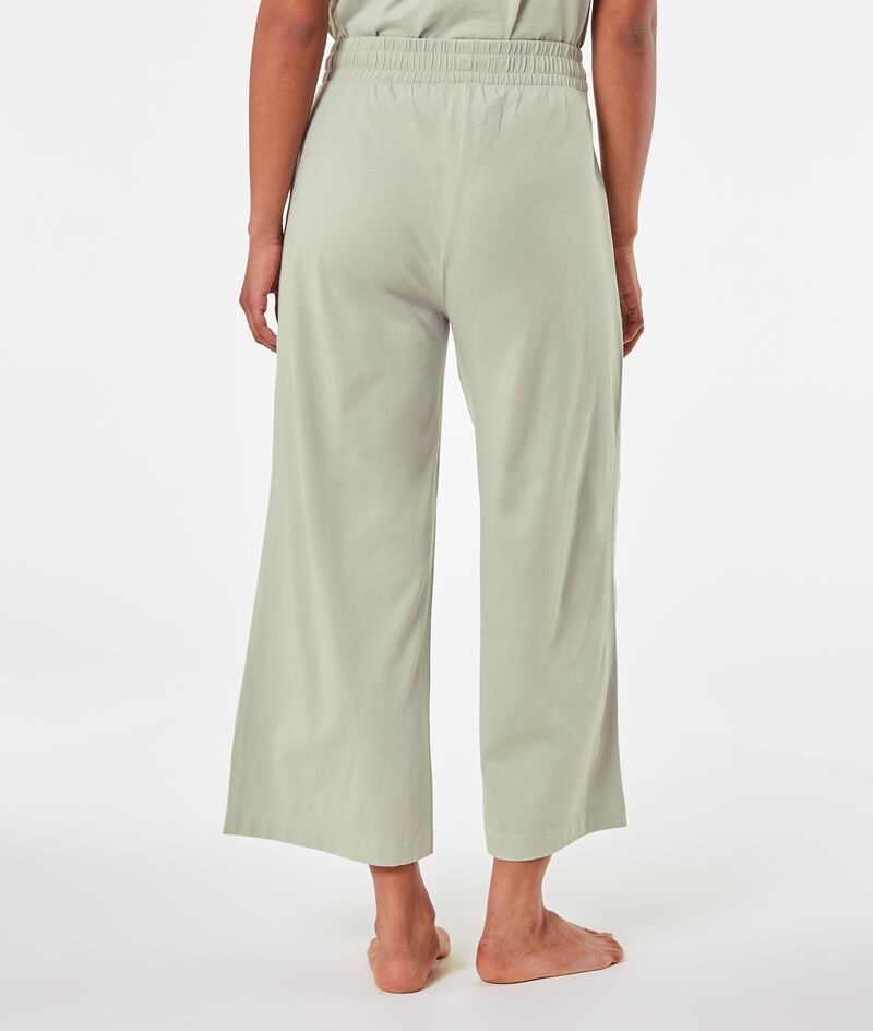 Pantalon de pyjama 7/8 uni 100% coton biologique;${refinementColor}
