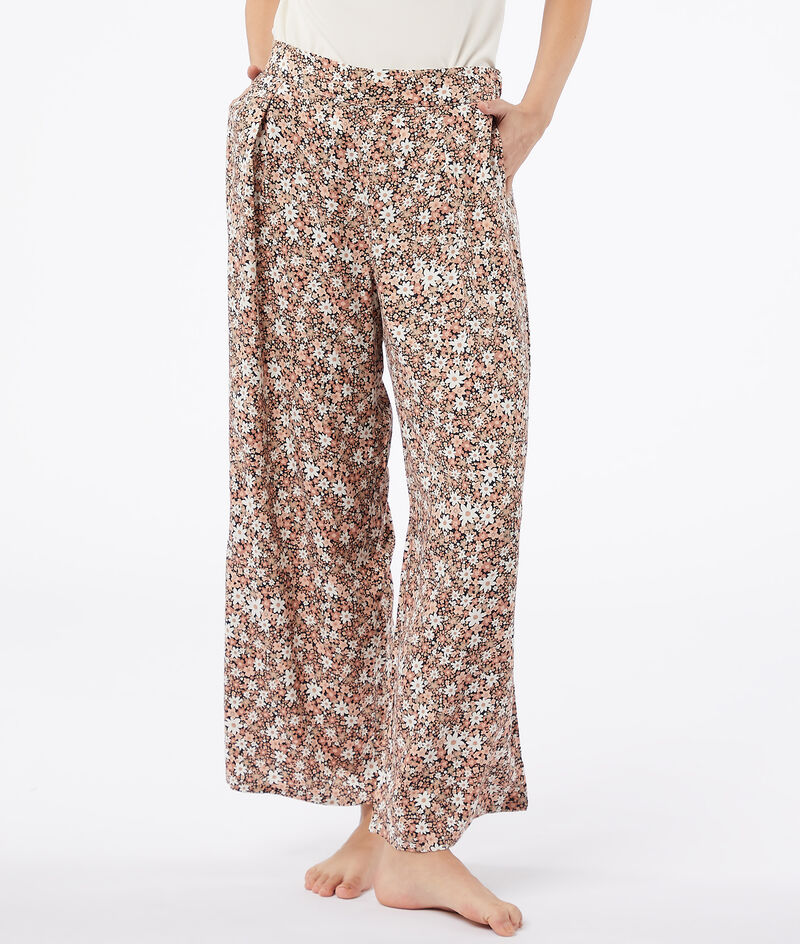 Floral print sleep pants;${refinementColor}